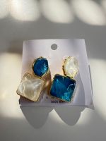 Statement Ohrringe blau weiß vintage modern Schmuck Glamour Nordrhein-Westfalen - Lünen Vorschau