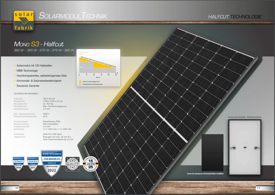 L-Balkonkraftwerk 1,125 kWp/800W Solarmodule Photovoltaik Mini-PV in Lauda-Königshofen