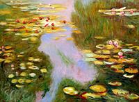 Claude Monet-Seerosen im Sommer i98247 80x110cm Ölbild handgemalt Berlin - Treptow Vorschau