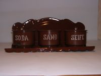 Waschgarnitur Sand Soda Seife aus Emaille im Wandboard,  Artdeco Bayern - Wendelstein Vorschau