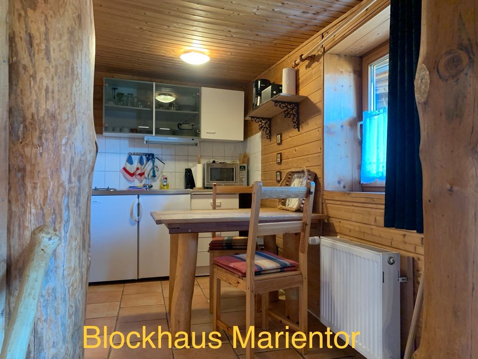 ☀️ Blockhaus mit Sauna in Quedlinburg Ferienhaus Ferienwohnung ☀️ in Quedlinburg