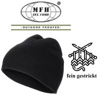 Roll(strick)mütze Feinripp Gestrickt  Schwarz Unisex Wintermütze Bayern - Waldkirchen Vorschau