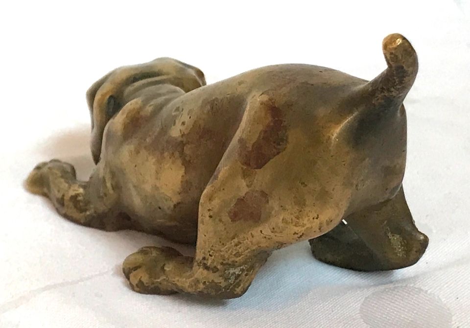 Schöner Hund Labrador Beagle massives Messing Bronze in Lotte