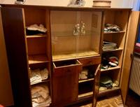 60er Jahre Vitrine, DDR Schrank mit Klarklas, Midcentury Möbel Sachsen - Rötha Vorschau