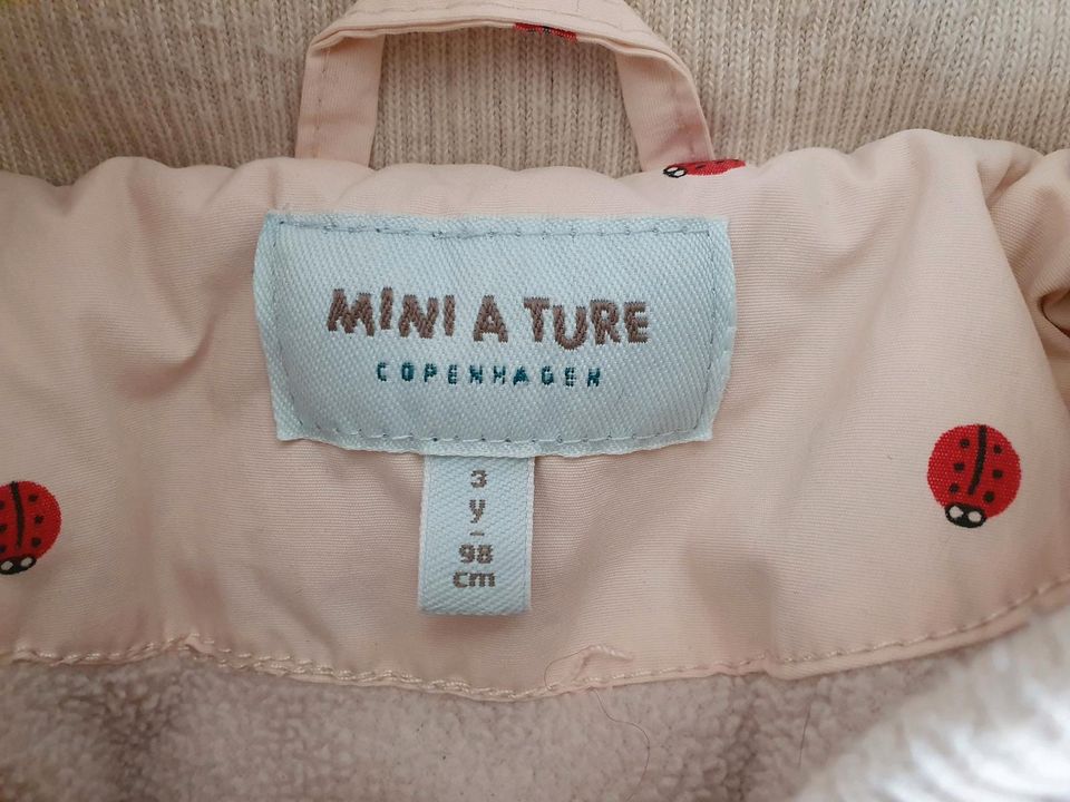 MINI A TURE Winterjacke Gr. 98, Rosa mit Marienkäfern in Stuttgart