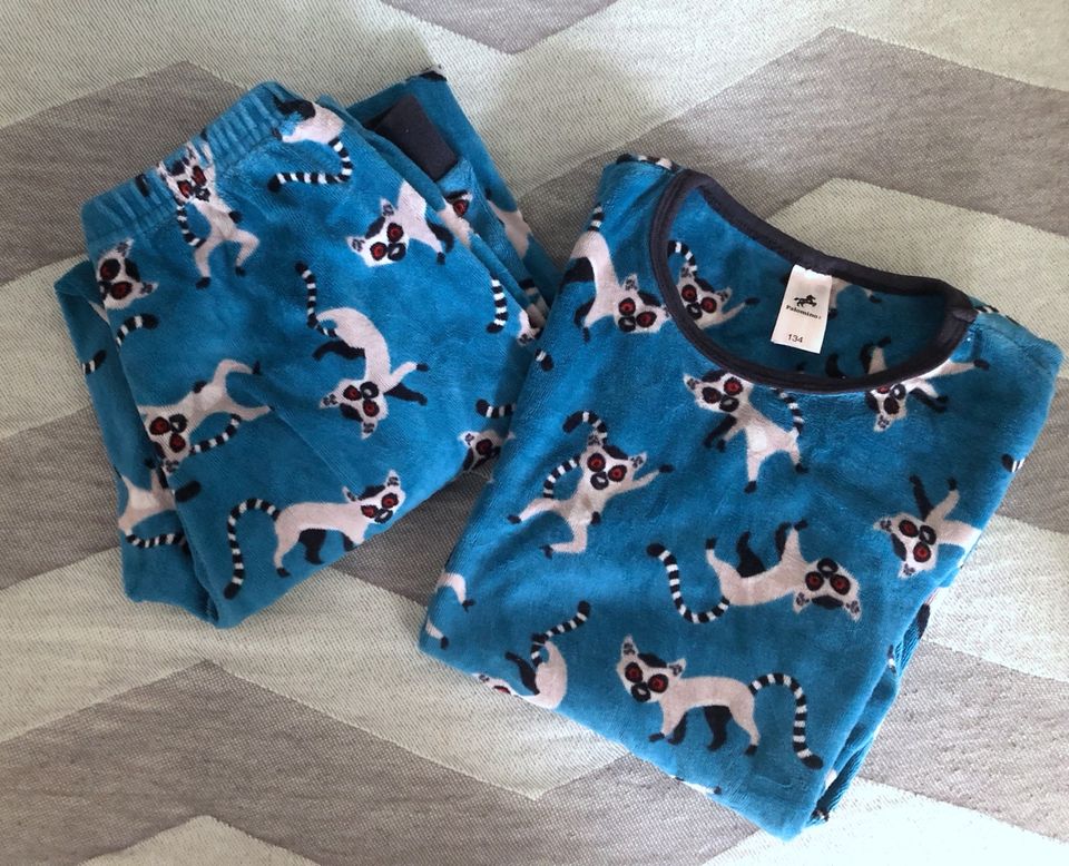 Schlafanzug Nicki Kattas C&A Frottee blau Pyjama zweiteilig in Hannover