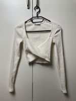 weißes Zara Crop-Langarmshirt mit Twist in Größe S Hude (Oldenburg) - Nordenholz Vorschau