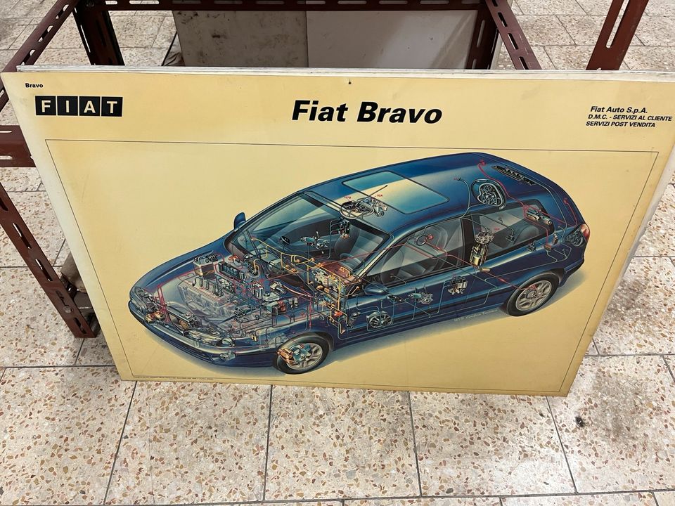 Schild Poster Tafel Fiat Bravo Vintage in Kölleda