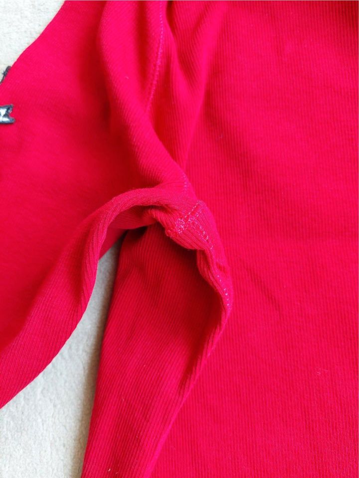 Damen Shirt Basler Langarm rot gerippt mit Kragen Gr. 50 in Nürnberg (Mittelfr)