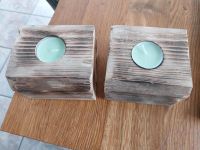 2 kleine Holz Teelichter Nordrhein-Westfalen - Schleiden Vorschau