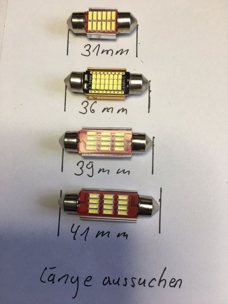 1X LED Soffitte 31-36-39-41 mm SMD 10W weiß Innenraum Soffite in