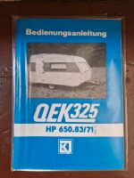 Wohnwagen Bedienungsanleitung QEK 325 HP650.83/71 DDR Oldtimer Brandenburg - Cottbus Vorschau