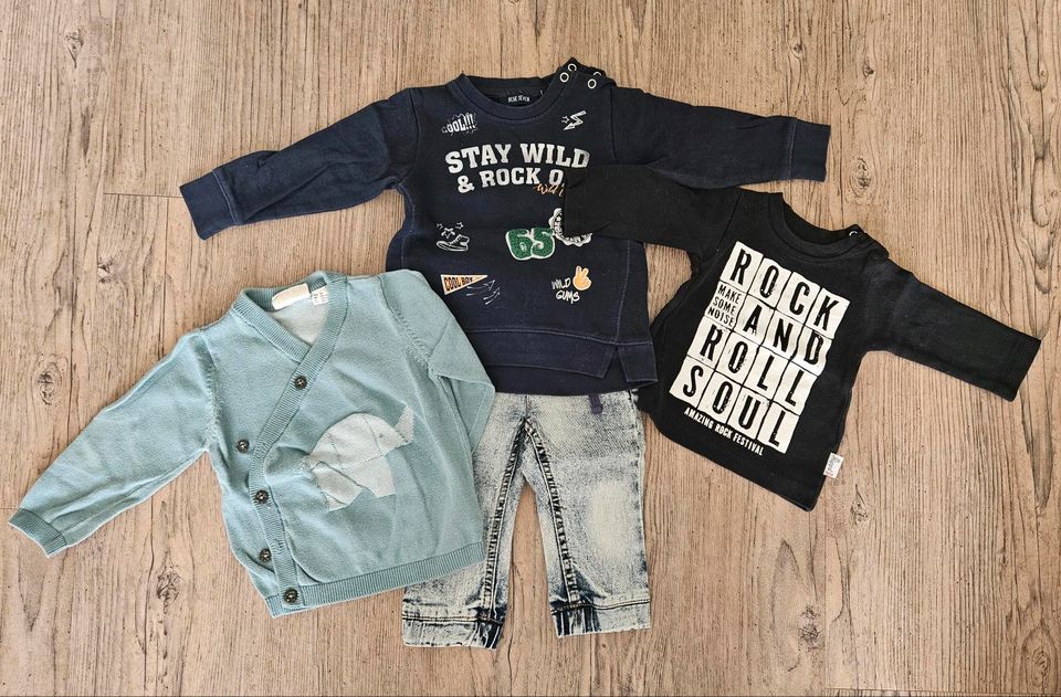 Hippel Poco Piano Rock Babypaket Paket Set Größe 74 Hose Langarm in Bodenheim