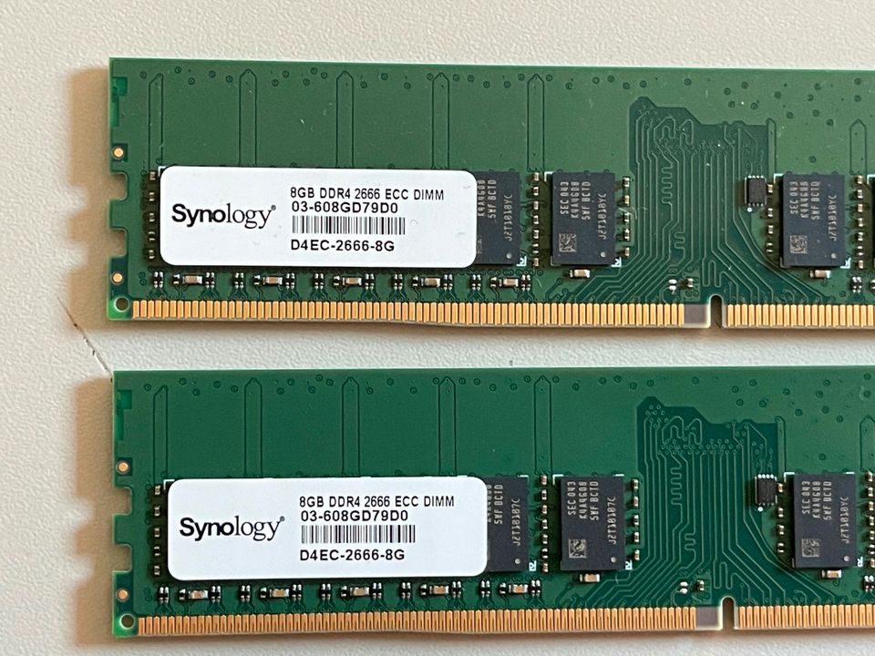 16 GB=2x8 Synology RAM Arbeitsspeicher DDR4 2666ECC D4EC-2666-8G in Paunzhausen