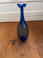 DDR Vase Lauscha Glas dünnes Glas blau 23 cm Sachsen - Pegau Vorschau