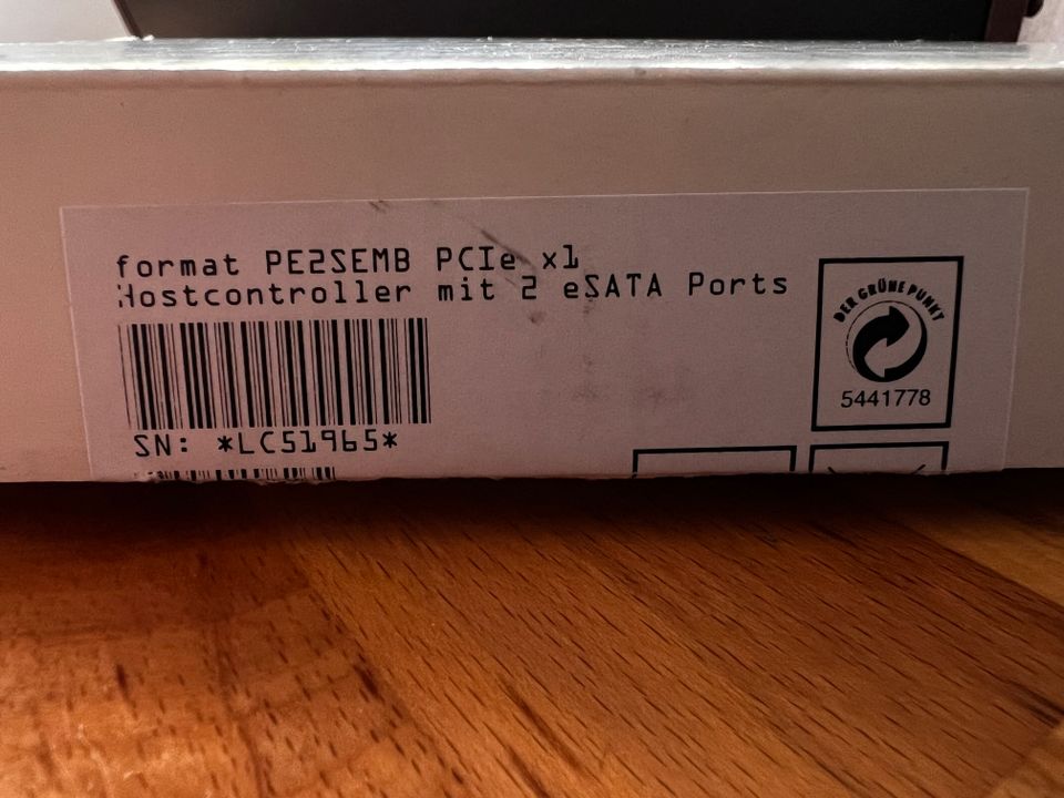 Hostcontroller mit 2 eSATA Ports - PE2SEMB PCIe x1 in Potsdam