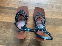 Zara Nieten Sandalen Schwarz Silber Leder 38 neu! Hessen - Wiesbaden Vorschau