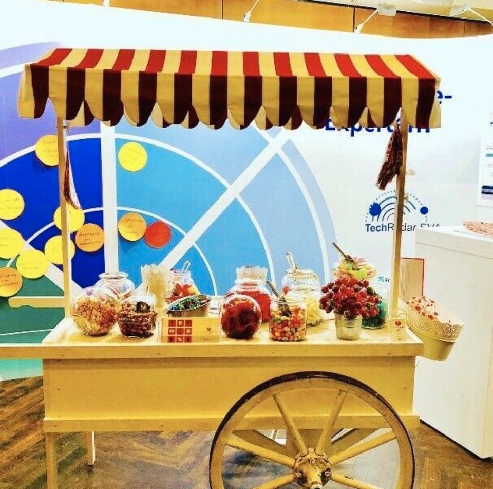 Candybar Candywagen Naschwagen  mieten leihen Stuhl Stühle in Sommerhausen Main