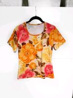 Wunderschönes Sommer T-Shirt Blumen Floral  orange gelb rot rosa Rheinland-Pfalz - Frankenthal (Pfalz) Vorschau