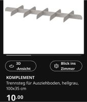 Ikea PAX KOMPLEMENT Trenner 1 m Schublade grau Filz neu Frankfurt am Main - Nieder-Eschbach Vorschau