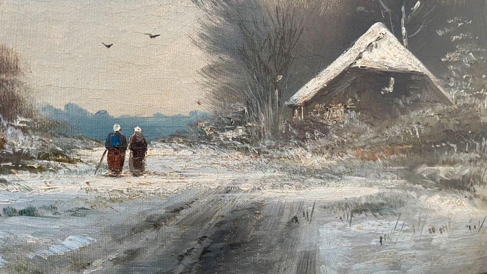 Louis Apol Gemälde 1850-1936 Winterlandschaft in Bonn