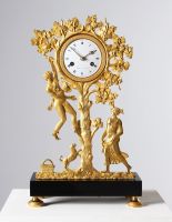 Antike französische Ormolu Uhr, Pendule, Bronze Relief, um 1840 Münster (Westfalen) - Gievenbeck Vorschau