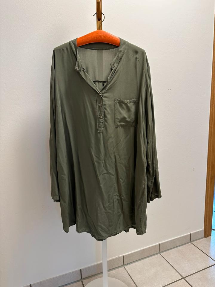 Longbluse Damen Onesize Khaki große Größen made in Italy in Bückeburg