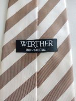 Krawatte Binder Werther taupe beige cremeweiß diagonal gestreift Bayern - Sennfeld Vorschau