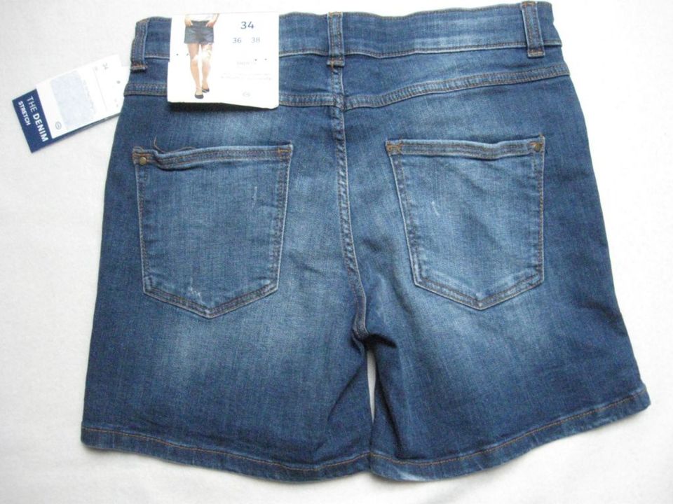 ❤️ C&A ❤️ Damen Jeans Shorts 34 blau Stretch NEU Hose Sommer in Frankfurt am Main