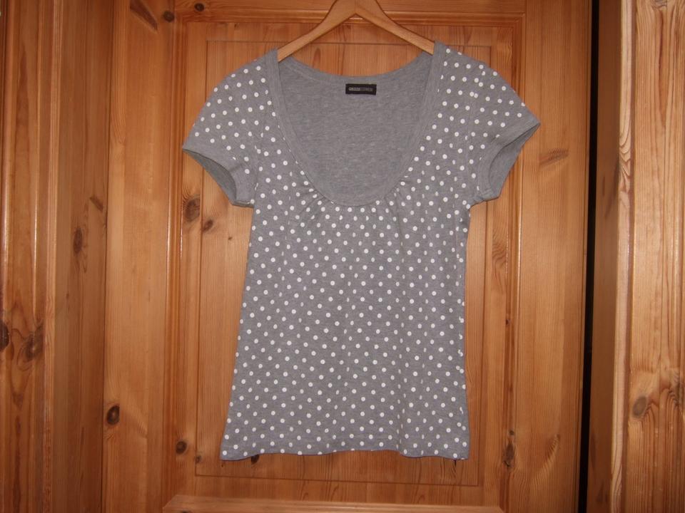 T-Shirt von FlashLights grau mit weißen Punkten Dots Gr. 36 in Weinheim