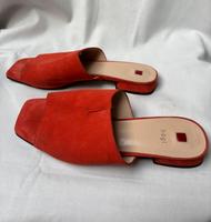 Högl Schlappen Leder orange Wildleder Sommer Pantolette Gr. 41 Bayern - Rosenheim Vorschau