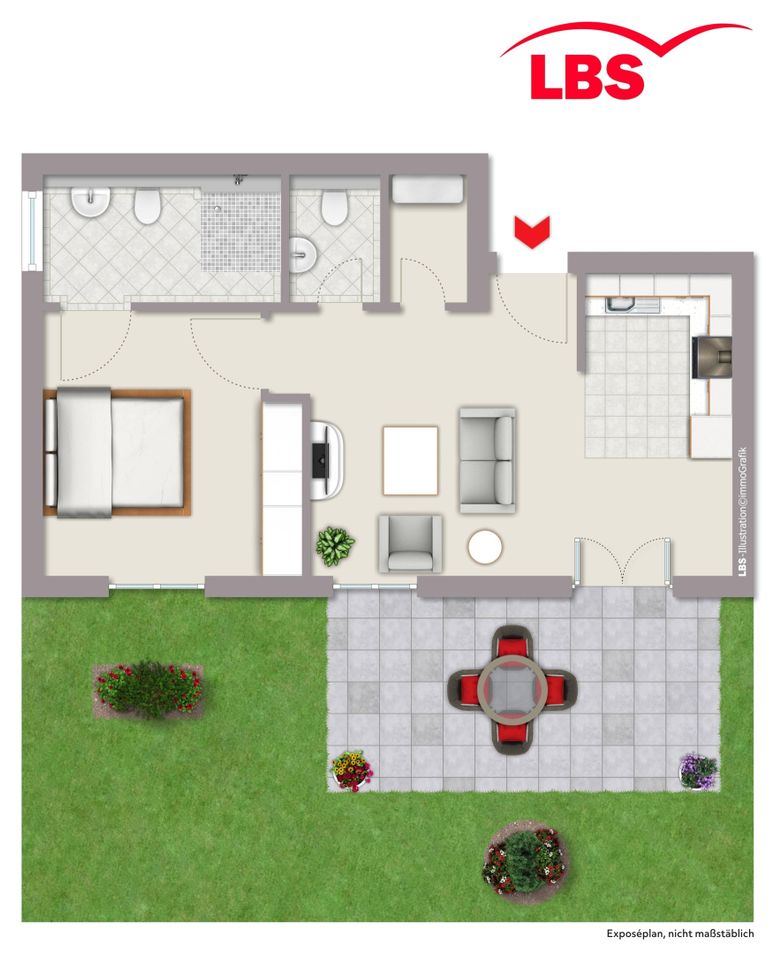 Neubau-Barrierefreie 2,5 Zimmer Etagen-Wohnung mit Balkon und Aufzug in Oberhausen