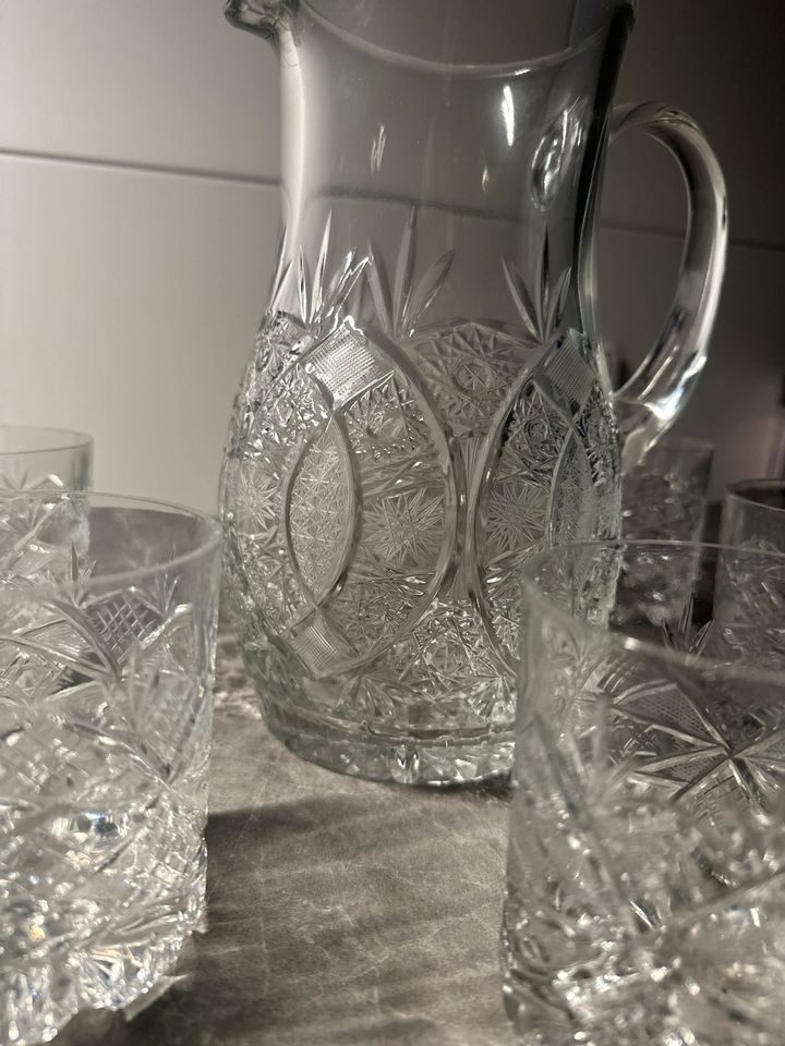 Kristallkaraffe mit 6 Gläsern in Karlsruhe