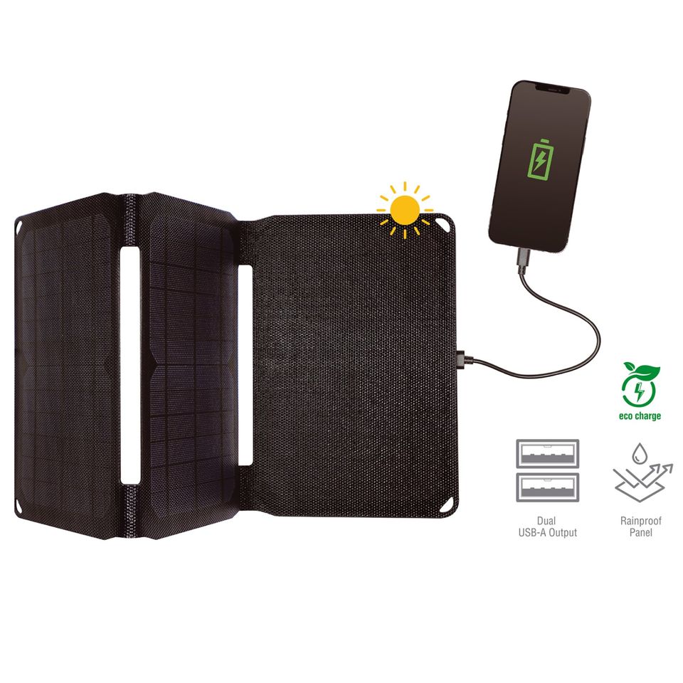 4smarts Foldable Solar Panel VoltSolar 20W, 2x USB-A, schwarz in Bad Gandersheim