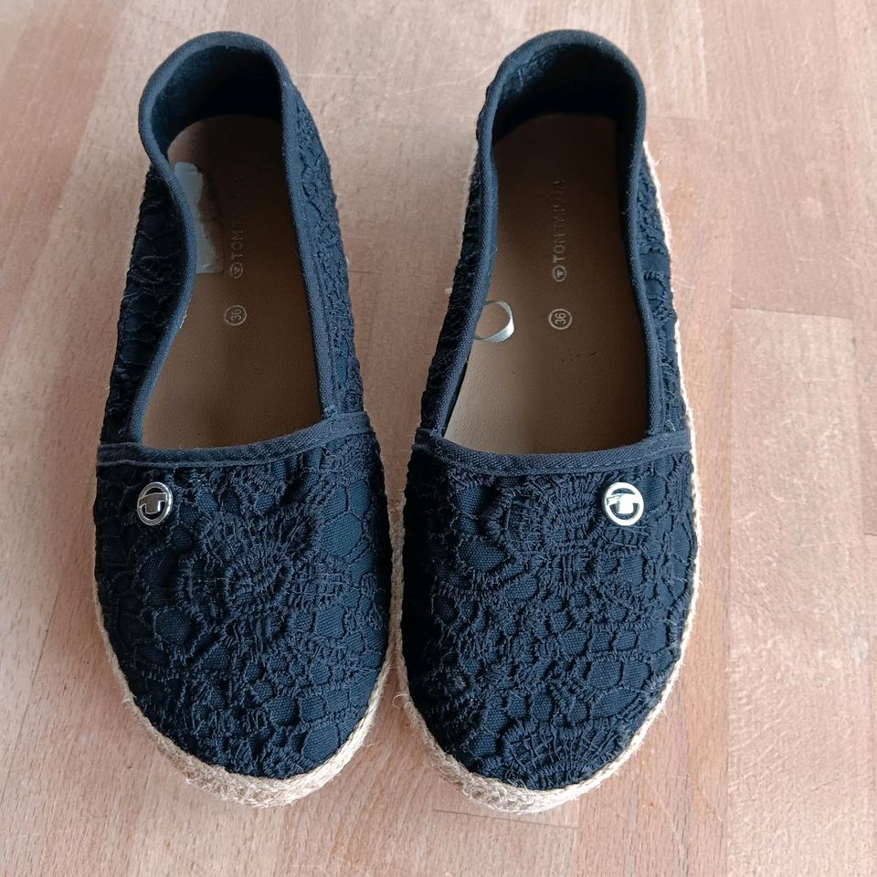 Tom Tailer Ballerinas Espadrilles, Schuhe schwarz Gr. 36, Top! in Röthenbach (Allgäu)