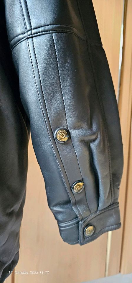 Damen Leder Jacke Mantel Mit Fell Motorrad XXL Schwarz Von CCI It in Kelbra (Kyffhäuser) Kelbra