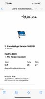 Hertha BSC vs. 1. FCK Ticket Block M1 - zum Originalpreis Berlin - Spandau Vorschau