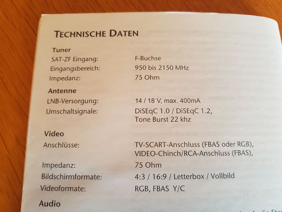 Digitaler Satellitenreceiver mit Festplatten-Videorekorder in Lilienthal