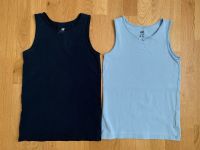 2 x Unterhemd Top dunkelblau hellblau  H&M 134  140 Düsseldorf - Grafenberg Vorschau