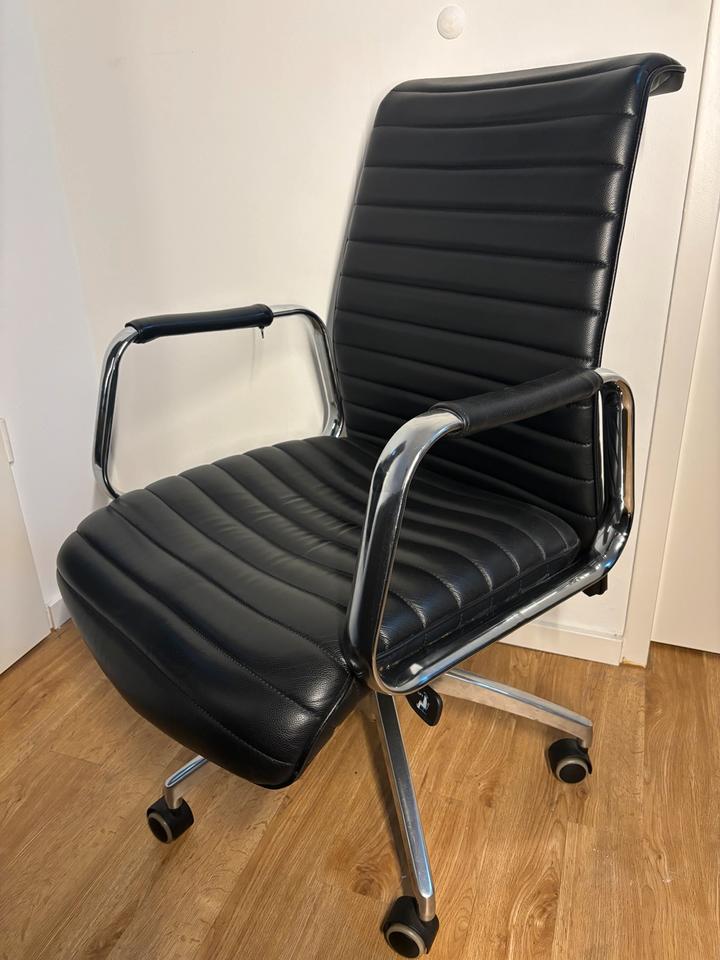 hjh Office Profi Chefsessel Aspera 10 schwarz/chrome, Echtleder in Teltow