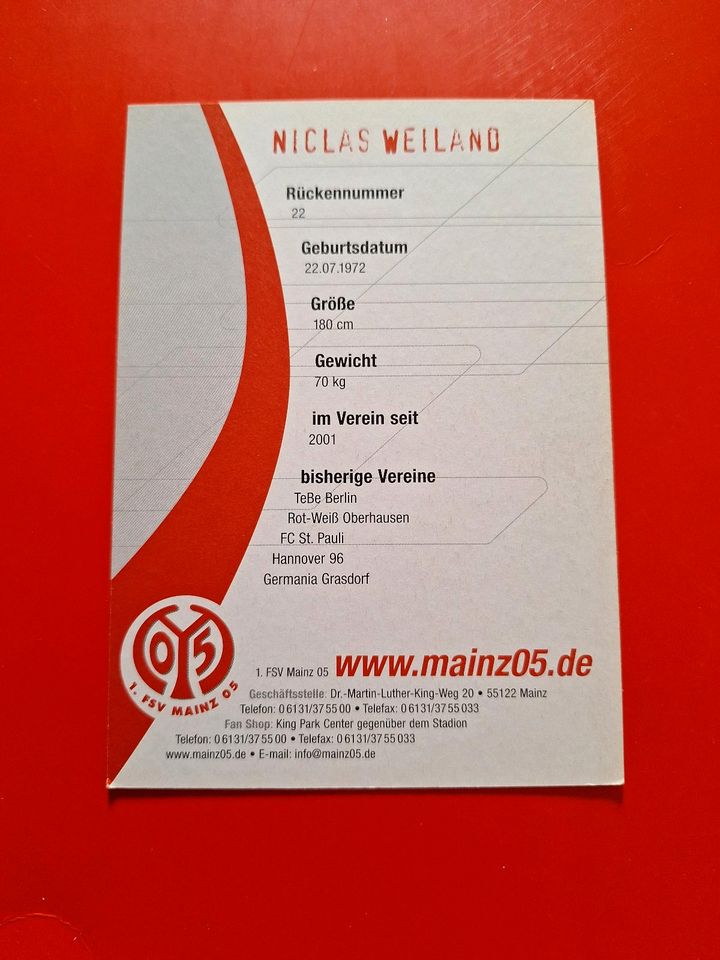 Niclas Weiland FSV Mainz 05 #2 in Meßstetten