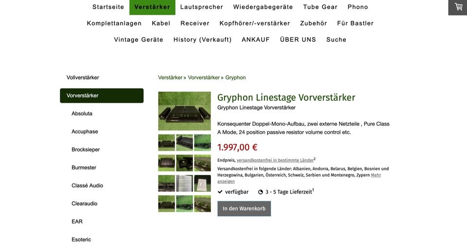 Gryphon Linestage Vorverstärker ☘️HIFI ANKAUF☘️ in Friedberg (Hessen)