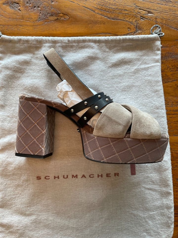 Schumacher slingbacks Pumps Sandalen 40 taube Leder in Altrip