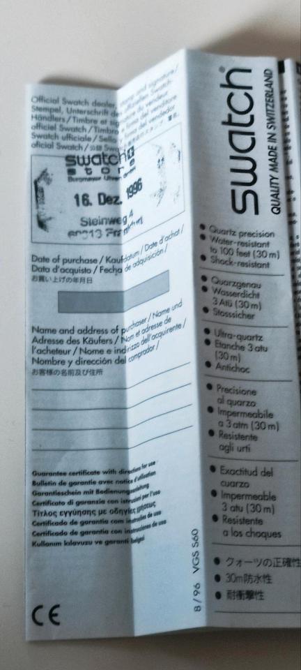 Swatch "RUND UM DIE UHR RTL - UNESCO" Armbanduhr ; GZ-153; Neu Un in Rengsdorf