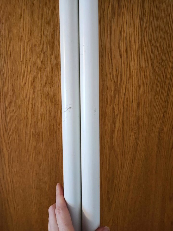 2x Gardinenstange weiß Ikea Hugad  210-385 cm in Neukirchen-Vluyn