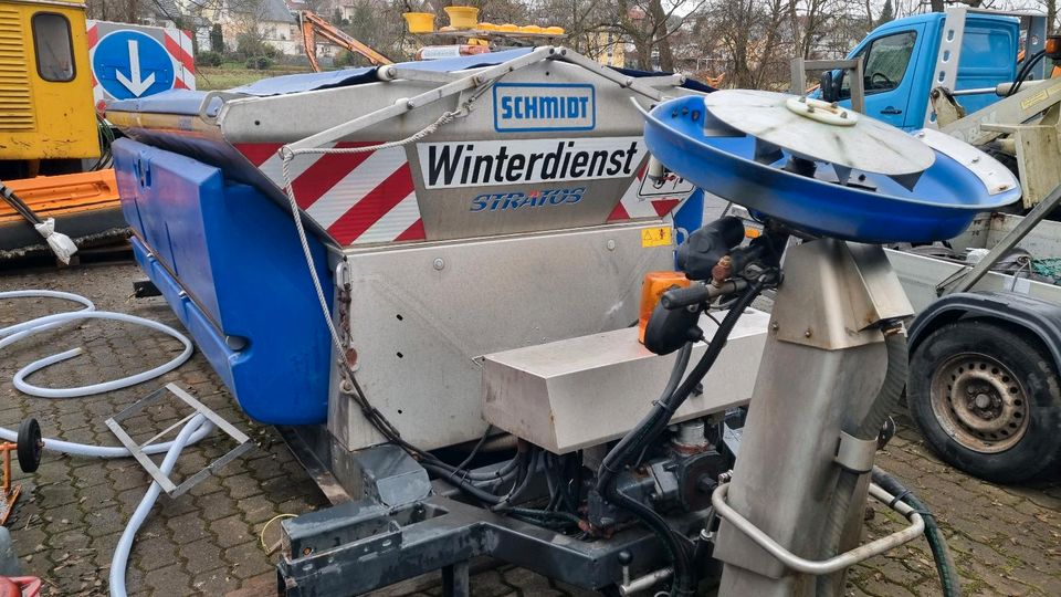 Schmidt Edelstahl V4A Salzstreuer 4m3 Stratos FS30 Salzsilo Küpper weisser Winterdienst Schmidt Schneepflug in Selters