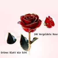 24K Golden Echte Rose Immer geöffnet als Geschenk Baden-Württemberg - Marbach am Neckar Vorschau