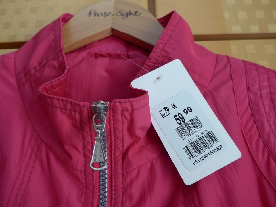 NEU m.Etik.,moderne Übergangs- Jacke, Taschen, du. PINK in München