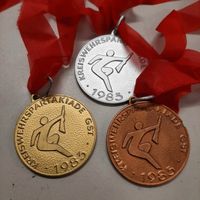 3 Medaillen GST Kreiswehrspartakiade 1983 Gold Silber Bronze DDR Brandenburg - Cottbus Vorschau