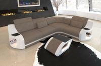 Ecksofa Sofa Couch Genua in L Form mit Chesterfield Design Stoff Berlin - Treptow Vorschau